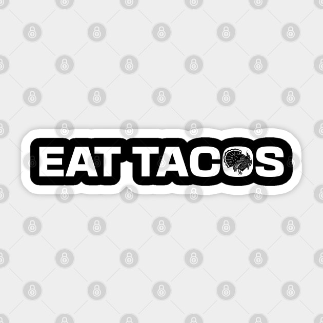 Thanksgiving Day Turkey Eat Tacos Mexican Sombrero Funny Sticker by irvtolles